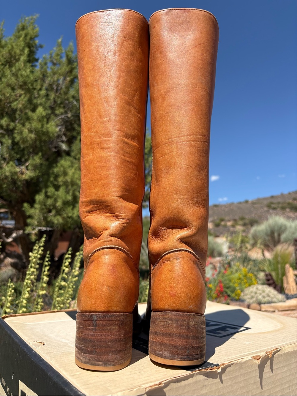 FRYE πΊπΈVTG 1960-1970βs Campus Tall Boots Black Label - Picture 9 of 16